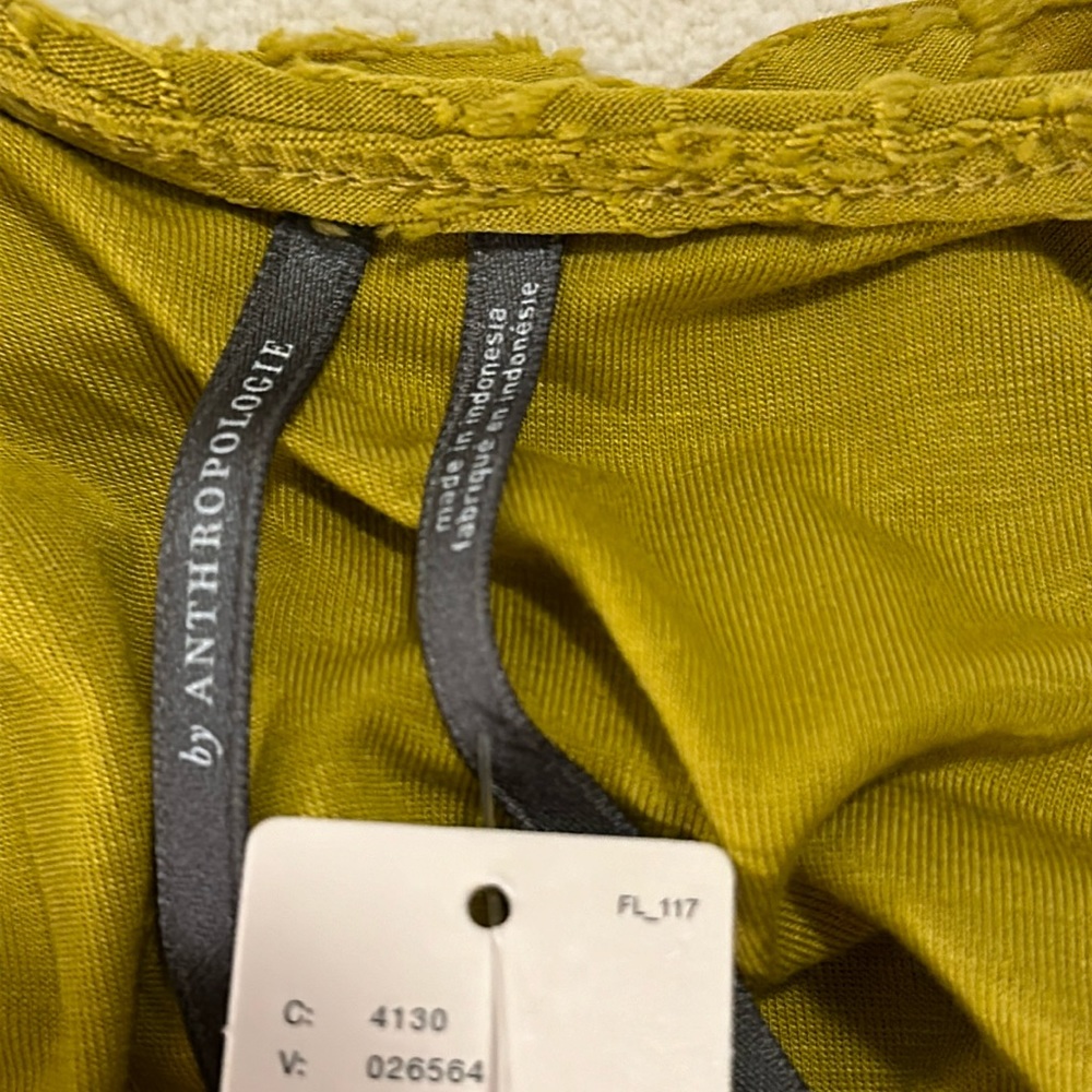 NWT green/mustard Anthropologie BOHO dress size medium - Picture 3 of 8